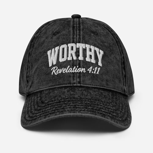 Embroidered Bible Verse Cap - Vintage Cotton Twill Cap