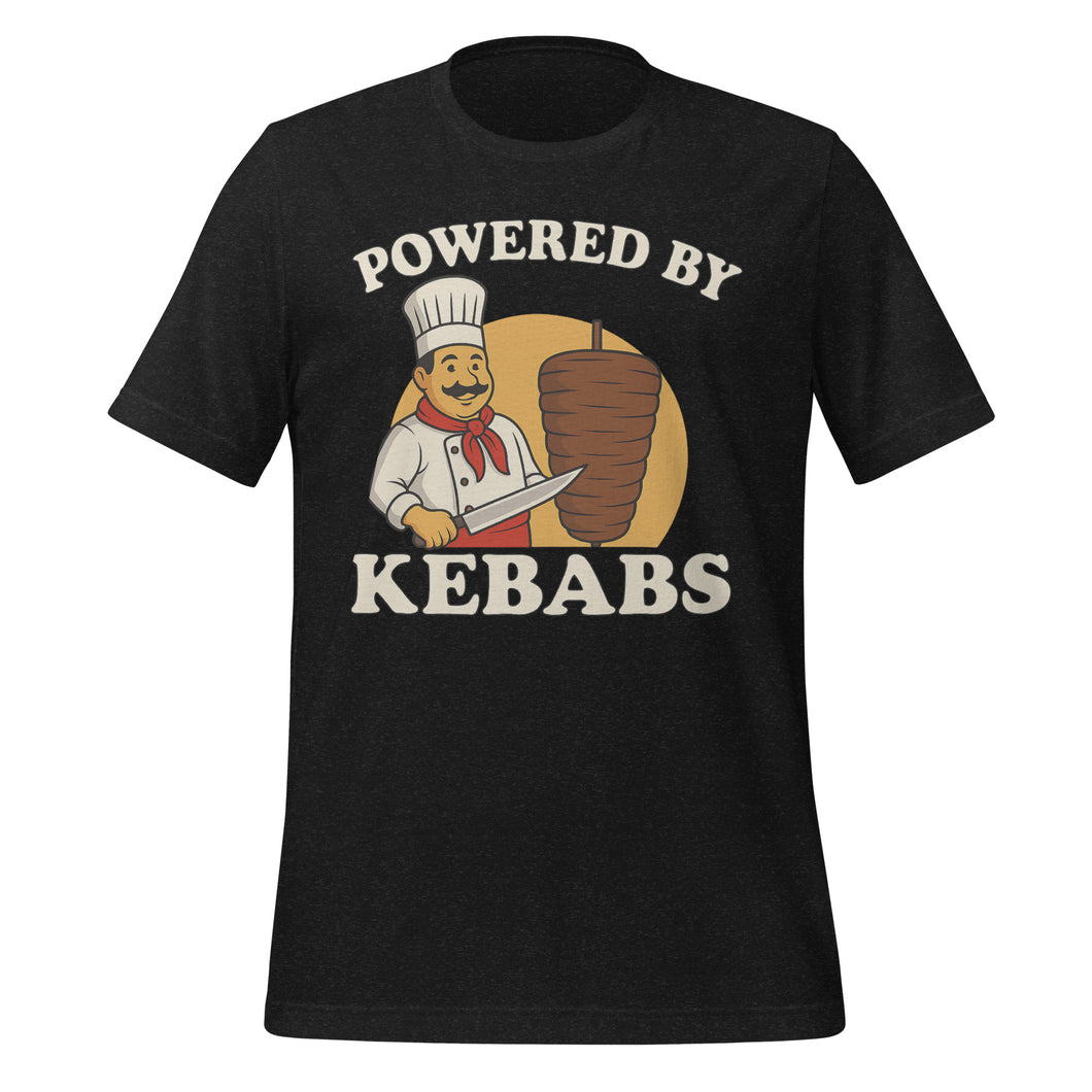 Funny Kebab T Shirt - Powered By Kebabs