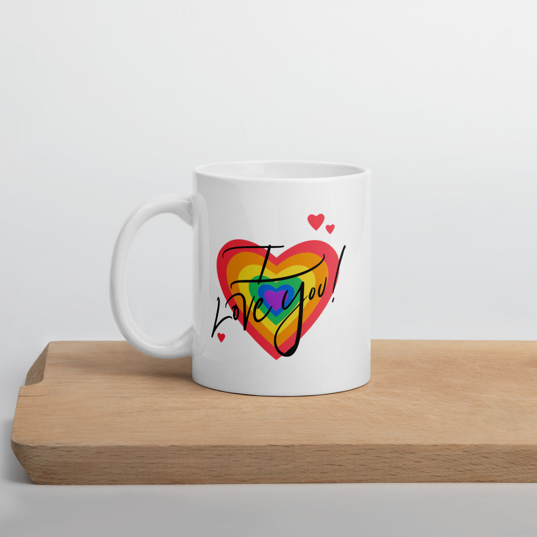 Valentines gift pride - I love You Rainbow Mug