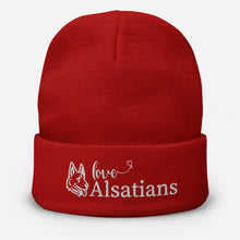 Load image into Gallery viewer, German Shepherd Gift - Alsatian Love Embroidered Beanie, 