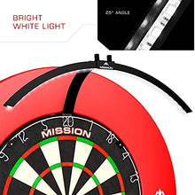 Load image into Gallery viewer, Mission Darts TOR100 Torus 100 | Dartboard LED Folding Portable Travel Lighting System, Sand Blasted Black